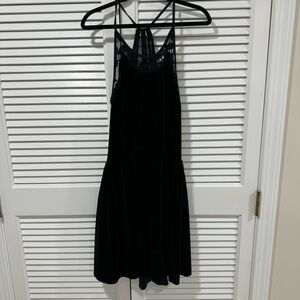Black Velvet Strappy Dress from Free People